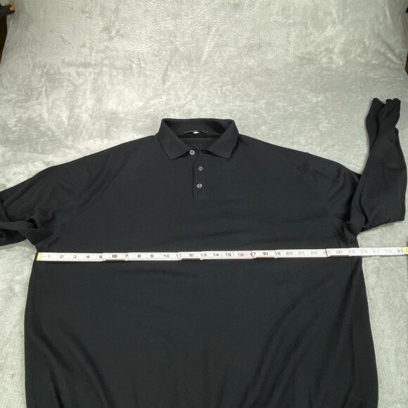Mitchells Polo Sweater Mens 2XL Black Wool & Cashmere Silk Comfort Long Sleeve - Picture 5 of 9